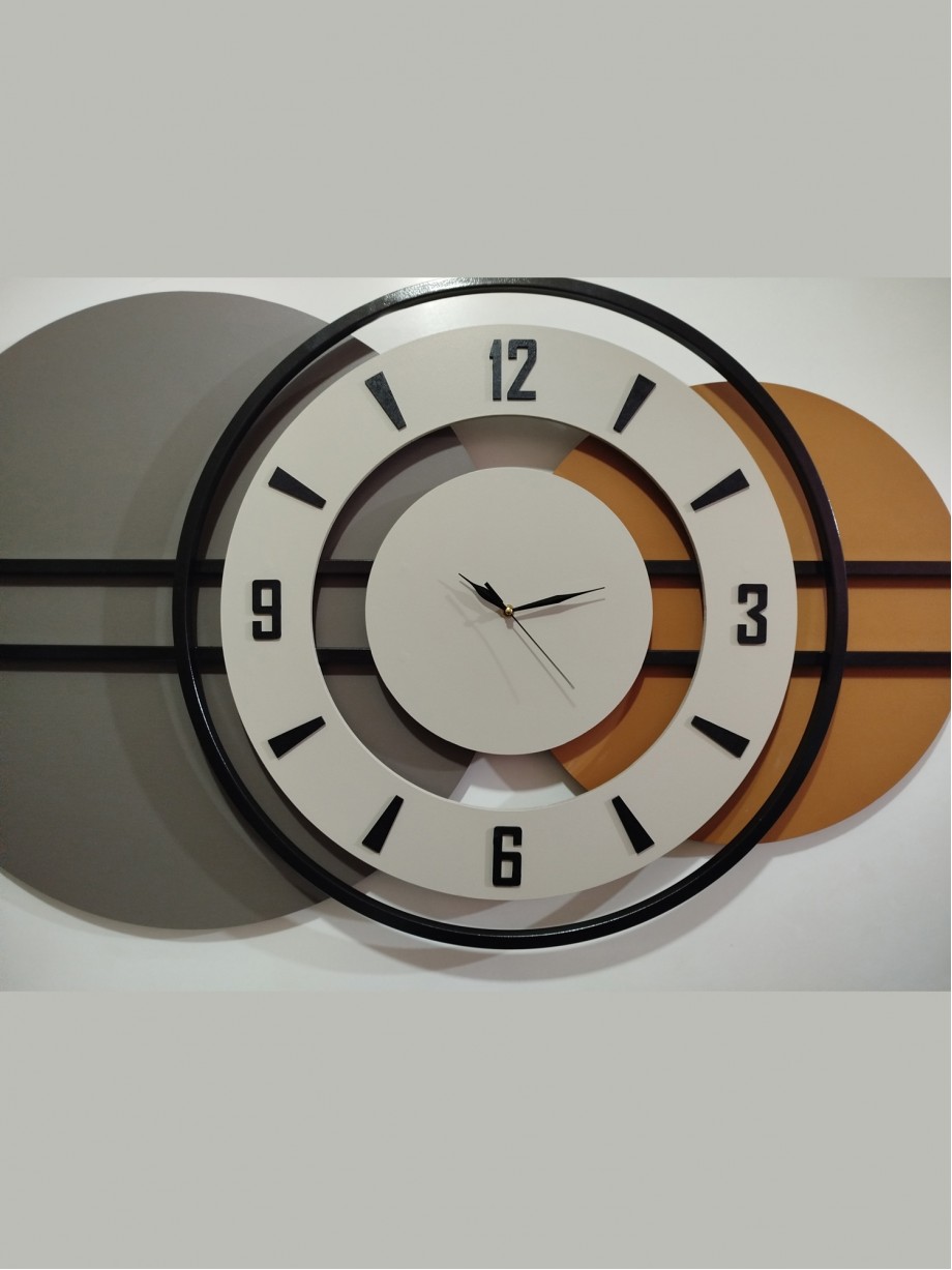 Latte Ahşap Metal Duvar Saati Büyük 2 Latte Ahşap Metal Duvar Saati Büyük 2